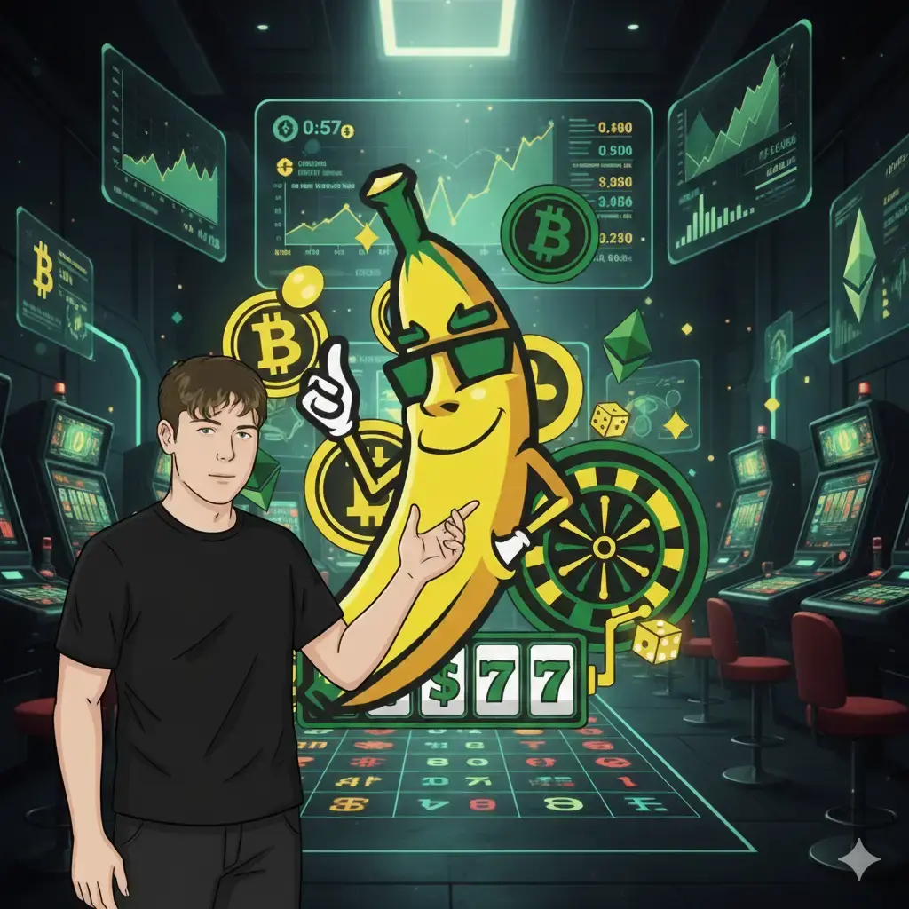 Betnana character in a live casino setting